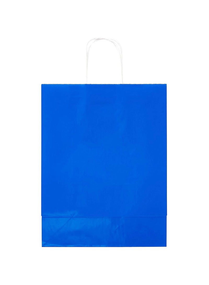 PARTY FUN Paper Gift Bags Set of 10pcs, 8x15x21cm: Stylish Packaging for Special Occasions Dark Blue Color - Image 4
