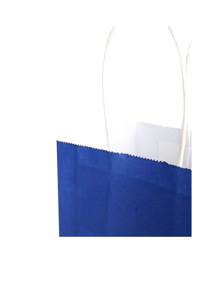 PARTY FUN Paper Gift Bags Set of 10pcs, 8x15x21cm: Stylish Packaging for Special Occasions Dark Blue Color - Image 5