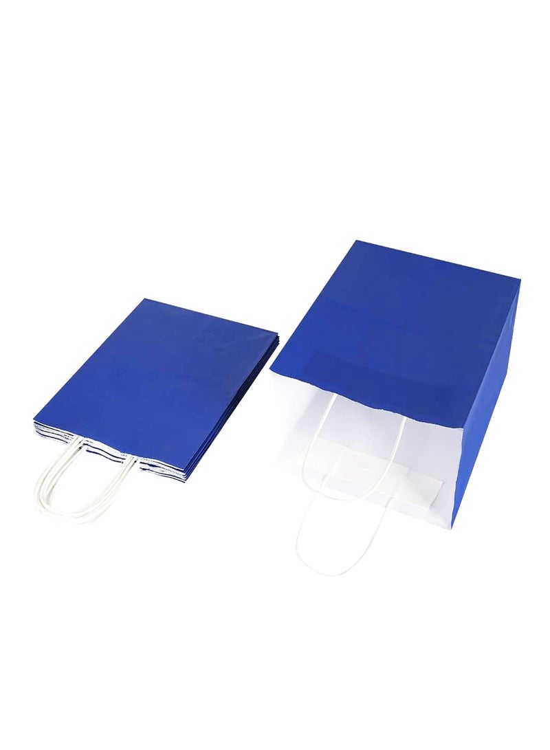 PARTY FUN Paper Gift Bags Set of 10pcs, 8x15x21cm: Stylish Packaging for Special Occasions Dark Blue Color - Image 2