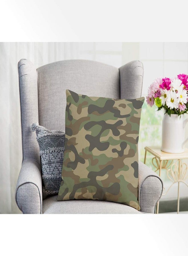EKOBLA Camouflage Throw Pillow Cover Military Army Green Hunting Solider Combat Forest Woodland Cozy Square Cushion Case for Men Women Boys Girls Room Home Decor Cotton Linen 18x18 Inch - Image 4