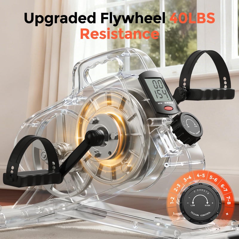 YOSUDA Under Desk Bike Pedal Exerciser - Magnetic Mini Exercise Bike, Desk Pedal Bike for Home/Office Workout - Image 4