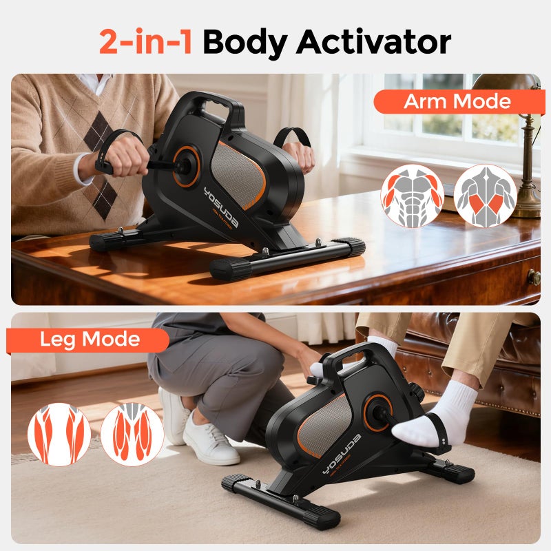 YOSUDA Under Desk Bike Pedal Exerciser - Magnetic Mini Exercise Bike, Desk Pedal Bike for Home/Office Workout - Image 3