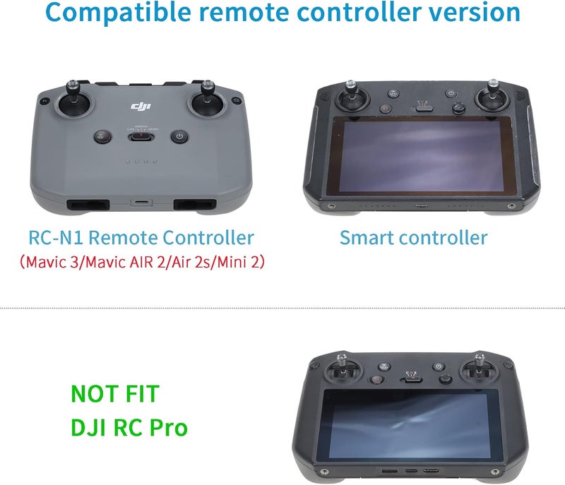 Hanatora RC-N3/N1/N2/N1C Remote Controller Sticks for DJI Neo,Mavic 3,Mini 4K/2 SE,Mini 4/3 Pro,Air 3S/3/2S,Air 2,Metal Aluminum Control Joysticks Thumb Rocker Accessories - Image 2