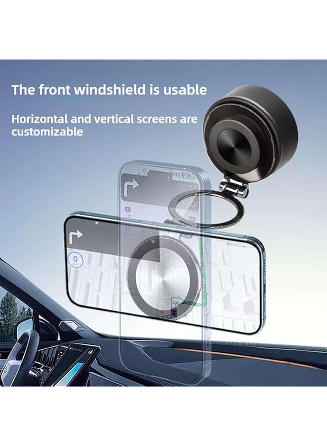 KASTWAVE Electric Vacuum Magnetic Suction Car Phone Mount, Magnetic Charging, Foldable Stretch Suction Cup, Dashboard & Windshield Phone Mount, Industrial-Strength Suction For All Smartphones - Image 3