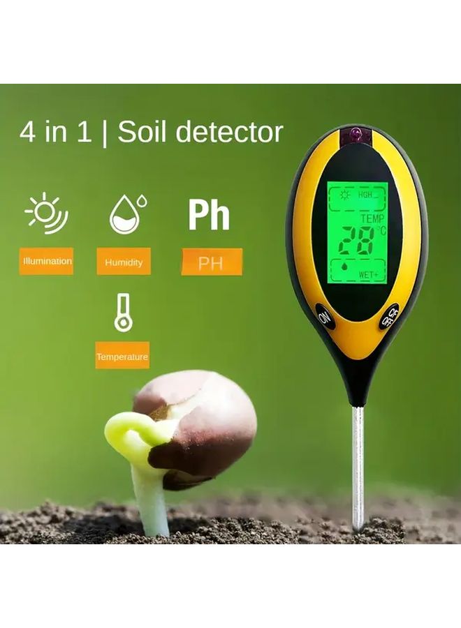 Four In One Soil Detector For Moisture PH Temp Sunlight Gardening Agriculture - Image 1
