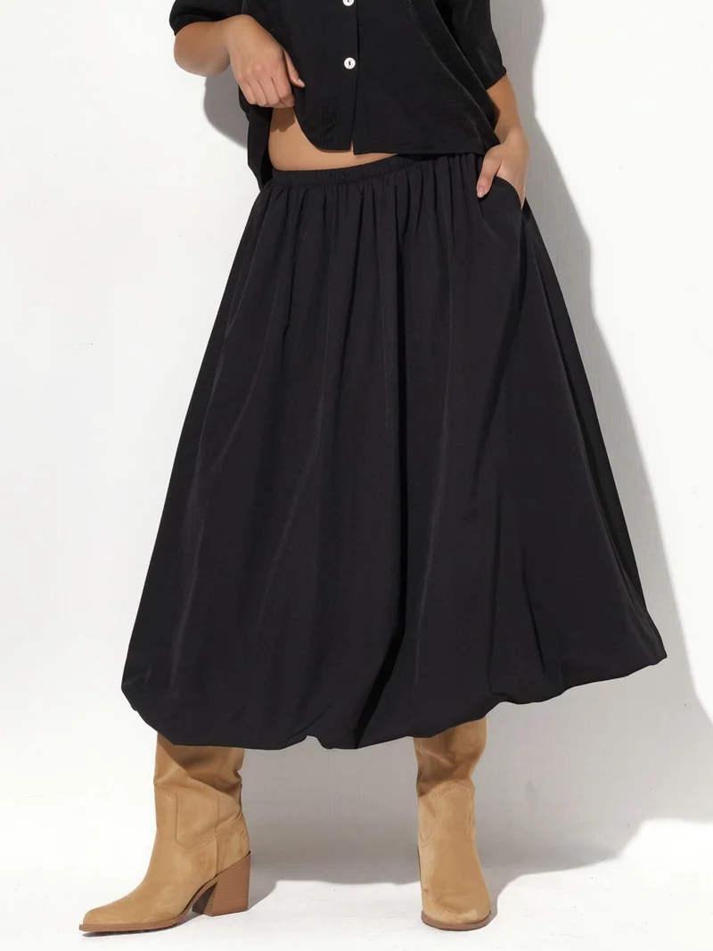 Busem BUSEM High-Waist A-Line Midi Skirt