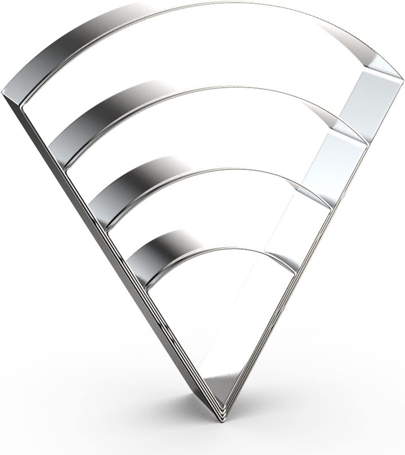 QAAQS Pizza Slice Cookie Cutter Set Large - 5 Inch, 4 Inch, 3 Inch, 2 Inch - Geometric One-eighth Circle Candy Corn Geometric Cookie Cutters Shapes Molds - Stainless Steel - Image 1