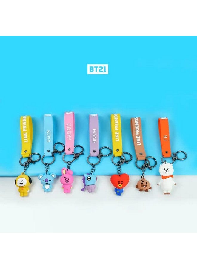 Careflection LINE FRIENDS Official Licensed Cute BT21 Kpop BTS Character Doll Fancy Keychain (Mang (Jhope)) - Image 5