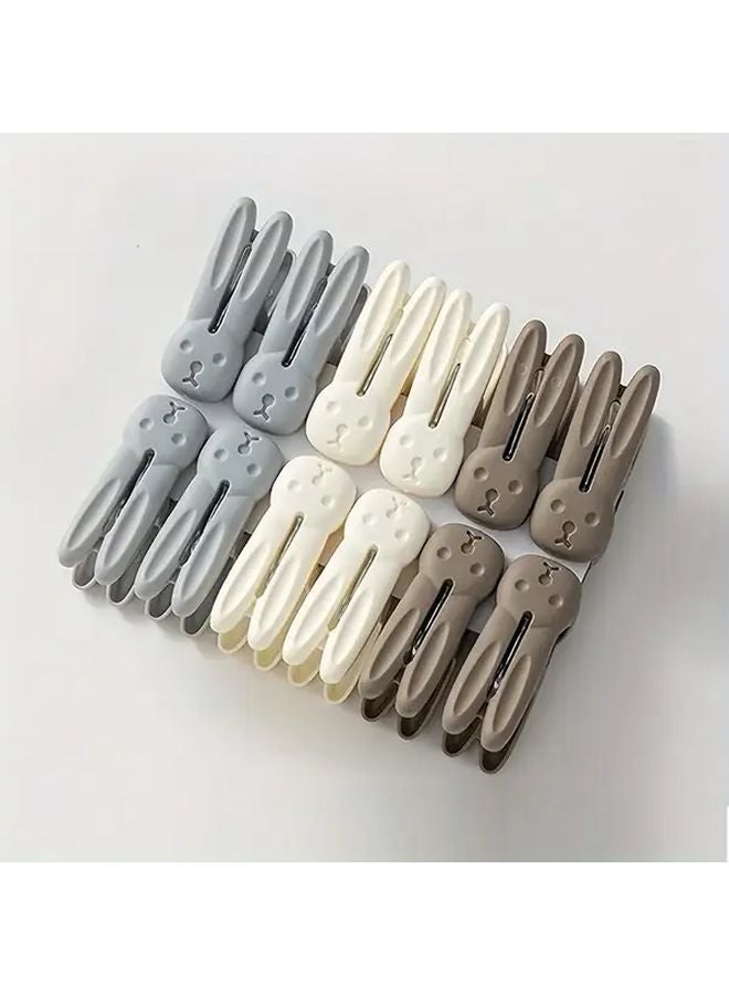 Rabbit Clothespins 12pcs Heavy Duty Bunny Laundry Clips For Drying Towels Curtains - Image 3