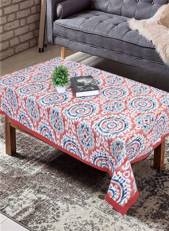 Texstylers Red Cotton 4 Seater Rectangular 40 x 60 Inches Center Table Cloth - Image 1