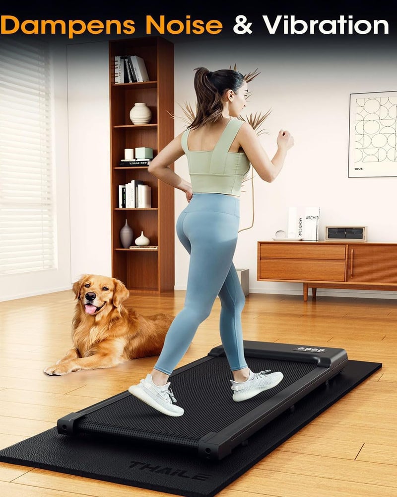 THAILE Treadmill Rowing Machine Mat for Carpet Floors 84x36,Adapted to Yosuda Rowing Machine,1/4 Thick Mat for Hardwood Floors, for Under Treadmill on Carpet,Exercise Equipment Mat,Noise Shock Absorption - Image 5