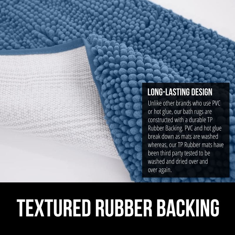 غوريلا جريب غوريلا قبضة سجادة الحمام مجموعات ناعمة تشنيل 2 قطعة سجاد مجموعة السجاد قاعدة المرحاض و 30 "" x20 "" السجاد الحصير microfiber القابلة للغسل الجافة بسرعة المنزل د؟ - Image 5