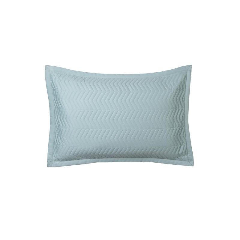 Maspar Colorart Penelope Misty Aqua Quilted Standard Pillow Sham Set - Image 2