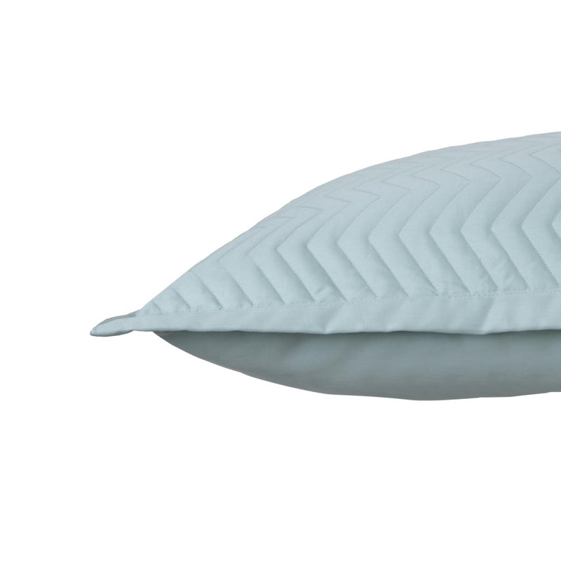 Maspar Colorart Penelope Misty Aqua Quilted Standard Pillow Sham Set - Image 4