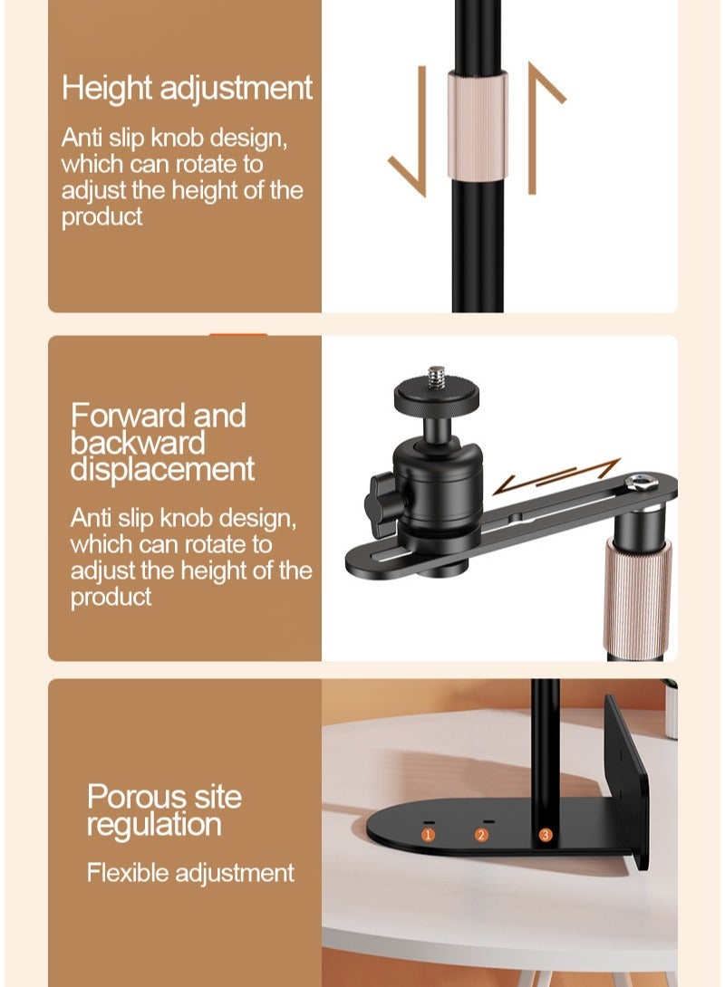 Alloy Projector Stand with 360 Degree Metal Gimbal for Desktop or Sofa Bed,25-37 cm Height Adjustable  - Image 4