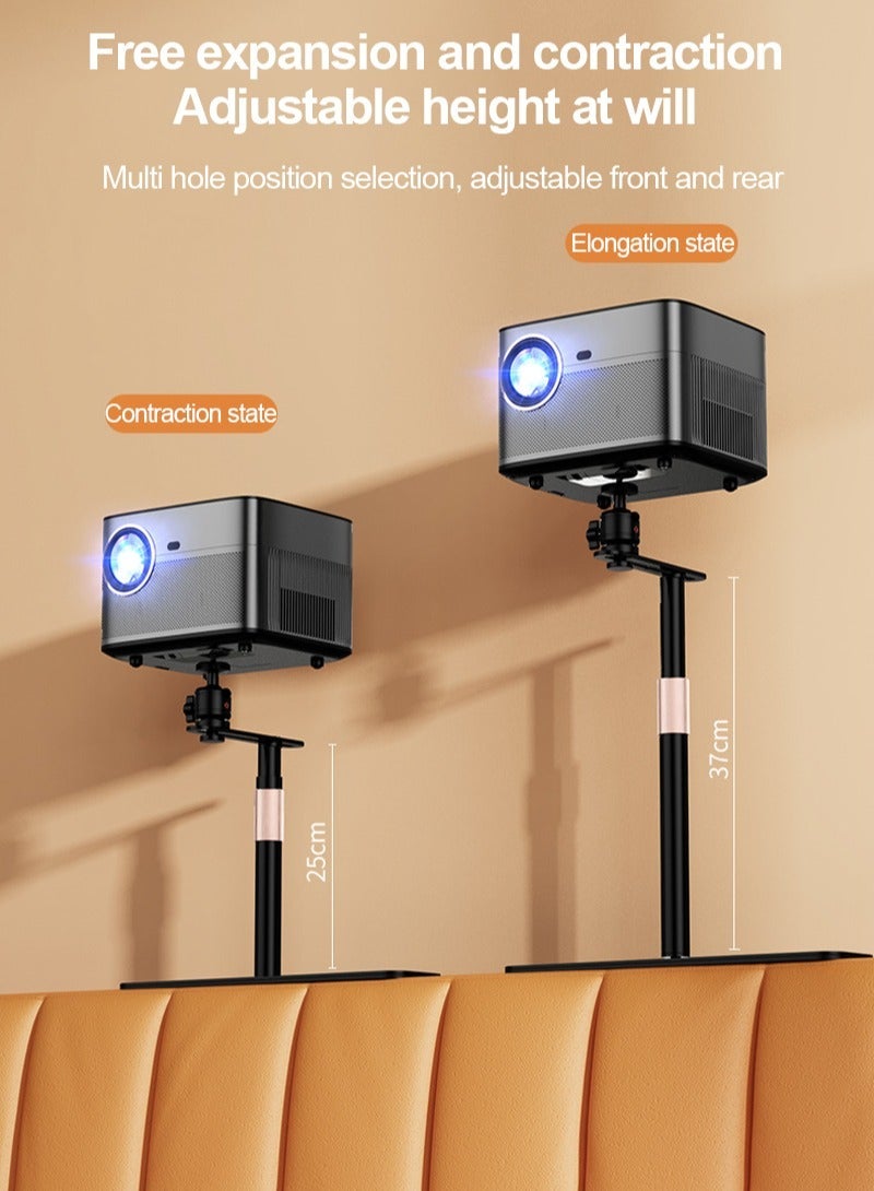 Alloy Projector Stand with 360 Degree Metal Gimbal for Desktop or Sofa Bed,25-37 cm Height Adjustable  - Image 3