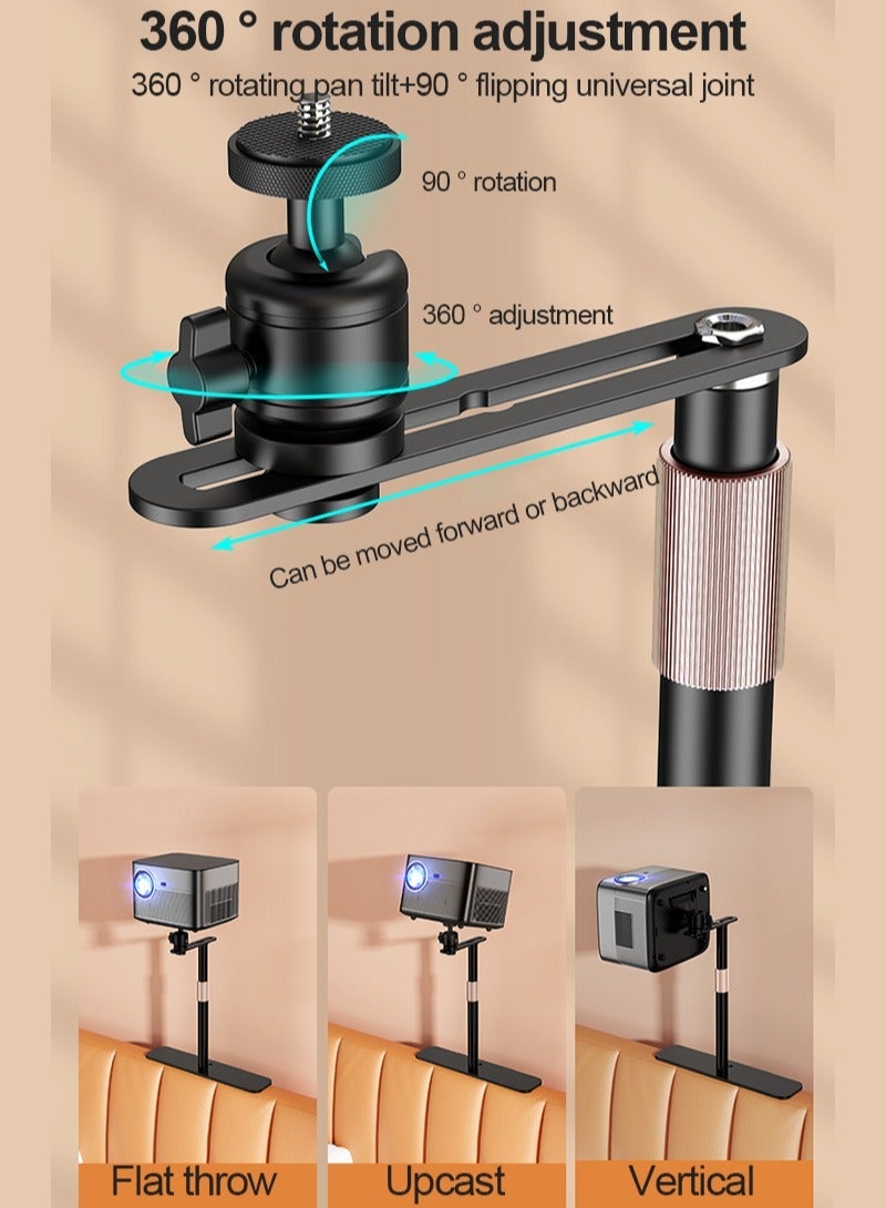 Alloy Projector Stand with 360 Degree Metal Gimbal for Desktop or Sofa Bed,25-37 cm Height Adjustable  - Image 2