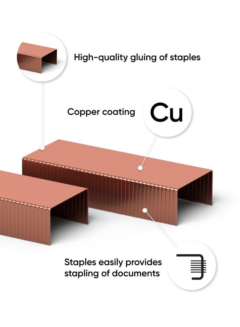 ErichKrause Staples №10 brass-plated (box 1000 pcs) - Image 2