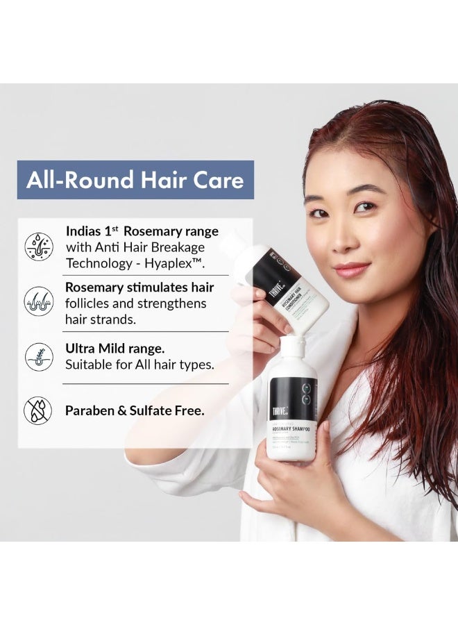 ثريفيكو شامبو روزماري من ثرايف كو لشعر كثيف وحيوي | يكثف الشعر ويحفز نموه | يعزز قوة الشعر بفضل تركيبة Hyaplex™ وببتيد البازلاء والكافيين للرجال والنساء (250 مل) - Image 4