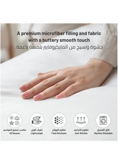 دوناتيلا 4 قطعة واحدة حجم المطبوعة المعزي مجموعة لجميع الموسم ، عكسها سرير مفرد المعزي مجموعة مع اضافية لينة أسفل ملء ، القمر ضباب  - Image 4
