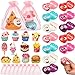 Halloscume 60 Pcs Valentines Day Stress Balls Gifts Bulk 16 Inch Cute Smile Face Heart Shape Stress Relief Balls with Funny Food Theme Cards Organza Bags for Kids Classroom Valentines Party Favors - Image 2