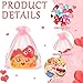 Halloscume 60 Pcs Valentines Day Stress Balls Gifts Bulk 16 Inch Cute Smile Face Heart Shape Stress Relief Balls with Funny Food Theme Cards Organza Bags for Kids Classroom Valentines Party Favors - Image 4