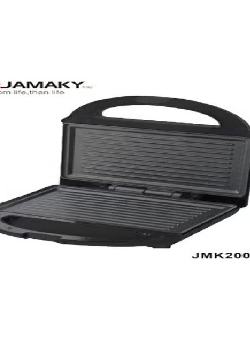 Jamaky Italy صانع الساندوتش ( JMK2019 )(ضمان-سنه) 1000 وات - أسود من جاماكي تصميم ايطالي  - Image 2