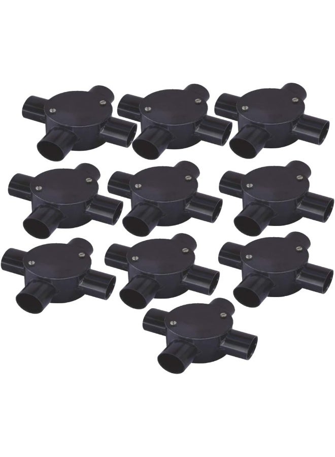 Royal Apex Pvc Electrical Conduit Pipe And Fittings For Indoor And Outdoor Electrical Wiring And Cabling Pack Of 10 25Mm Junction 4 Way - Image 1