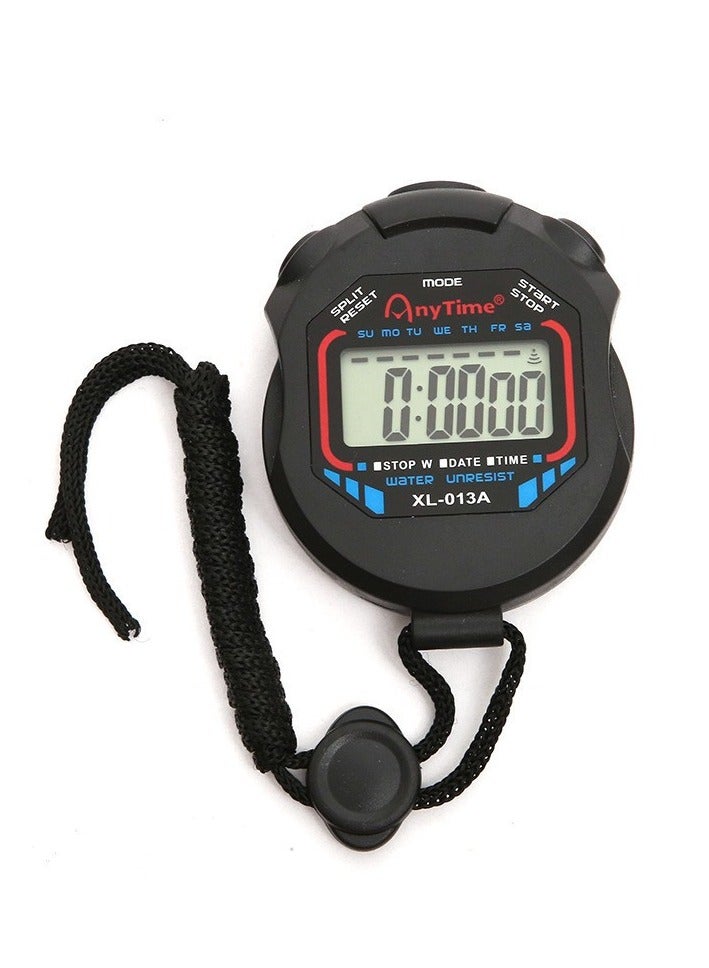 OMEVE Digital Handheld LCD Chronograph Sports Stopwatch Timer Stop Watch With String 7.9*6.2*1.8CM - Image 2
