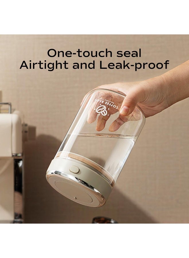 Premium Glass Airtight Coffee Canister,17oz with One-Way CO2 Valve and Freshness Tracker, Moisture-Proof Coffee Bean Storage Container, Reusable BPA-Free Jar for Kitchen Coffee Accessories - Image 5