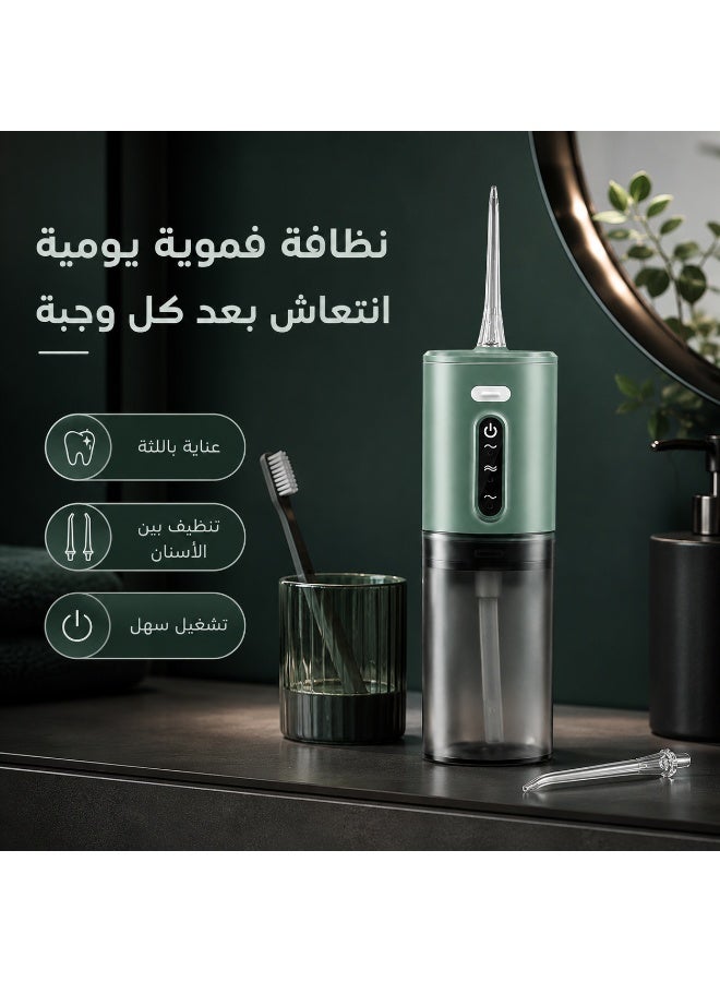 إنترستيلا جهاز تنظيف الأسنان بالماء قابل لإعادة الشحن – مزود بـ5 رؤوس، 3 أوضاع تنظيف، مقاوم للماء IPX7، للعناية باللثة، تقويم الأسنان وتنظيف اللسان - Image 2