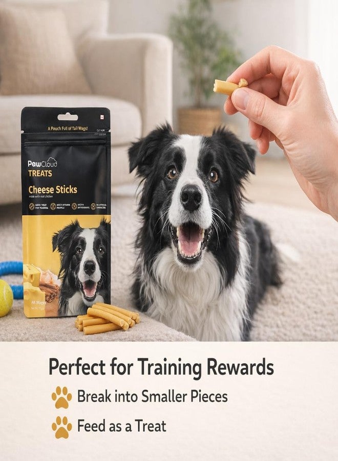 PawCloud Dog Soft Chew Stick Treats for Dogs - Cheese with Chicken Flavor, 70 gm - Pack of 2 - Image 4