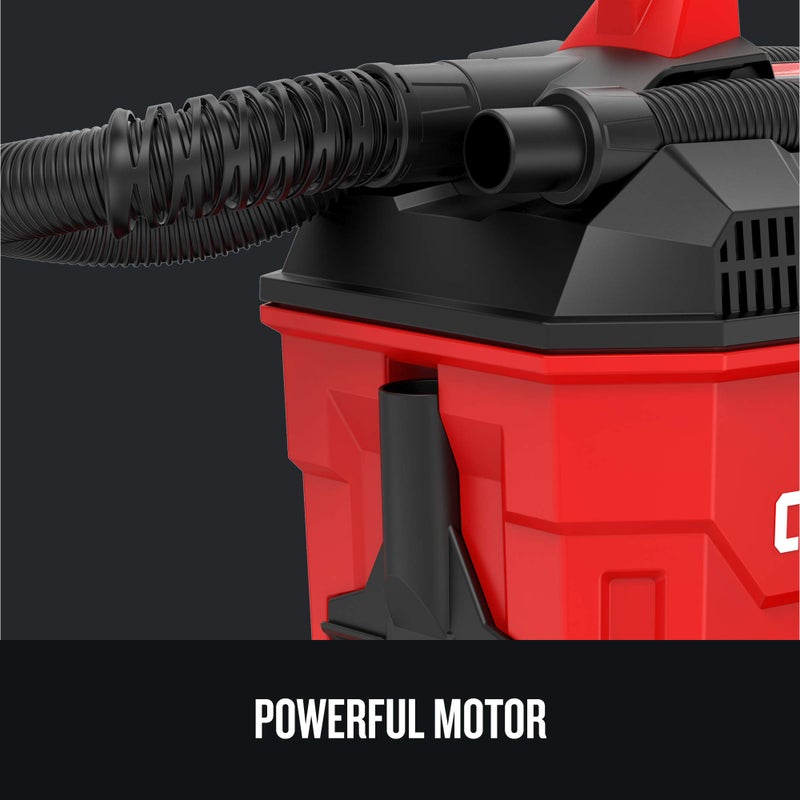 CRAFTSMAN مكنسة كهربائية لاسلكية CRAFTSMAN V20، مكنسة متجر رطبة/جافة، سعة 2 جالون، خرطوم بطول 7 أقدام، أداة عارية فقط (CMCV002B) - Image 4