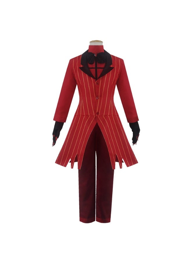 NIBEMINENT Role-playing costumes, role-playing hotel uniforms, adult Halloween uniforms, jackets and trousers, red suits, Halloween performance costumes - Image 1