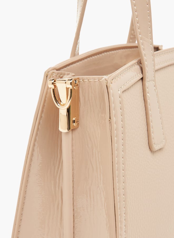 Flora Bella By Shoexpress Women Monogram Tote Bag with Zip Closure - Image 4