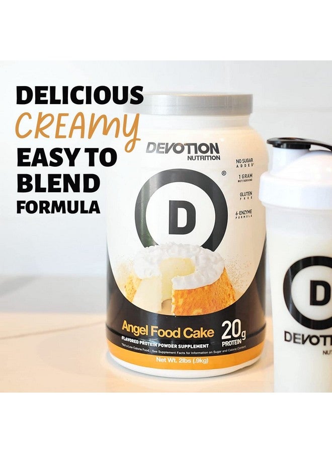 Devotion Nutrition Protein Powder Blend | Gluten Free, Keto Friendly, No Added Sugars | 1g MCT | 20g Whey & Micellar Protein | 2lb Tub (Angel Food Cake) Packaging May Vary - Image 2