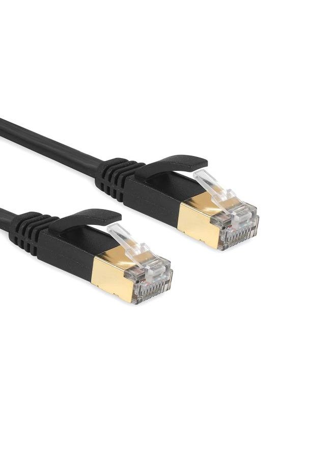 Generic Class 7 Flat Network Cable Class 7 Cat 70000 Trillion Pure Copper Shielded Network Jumper 0.2m0.3m0.5m1m2m3m5m-Color:White-Line Length:8 M  - Image 3