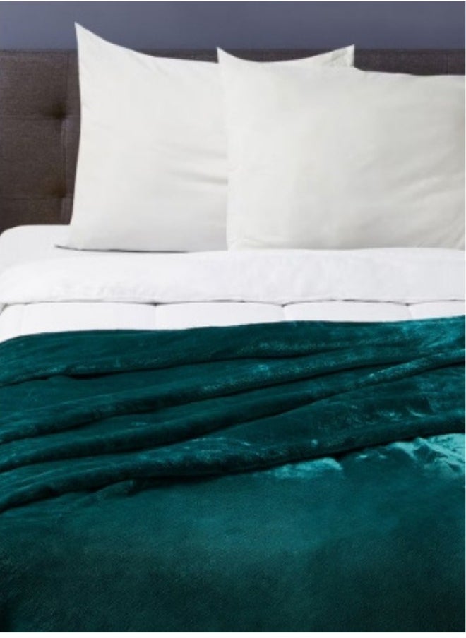 SMART HOME - Light, soft and warm winter blanket with a comfortable silky feel, double bed blanket measuring 220X240 cm and weighing 2 kg, super soft double layer blanket made of high quality materials - Image 1