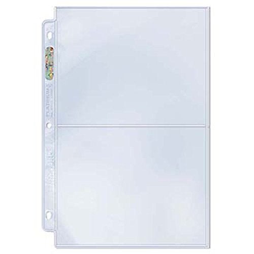 Ultra PRO - 2-Pocket 5''x7'' Platinum Series Pocket Pages 100ct - Perfect for Protecting and Storing Photos and Cards, Great for Sports Memorabilia Photos, Post Cards, and Large Collectible Cards - Image 2