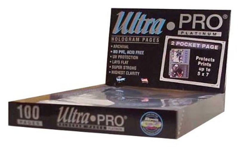 Ultra PRO - 2-Pocket 5''x7'' Platinum Series Pocket Pages 100ct - Perfect for Protecting and Storing Photos and Cards, Great for Sports Memorabilia Photos, Post Cards, and Large Collectible Cards - Image 4
