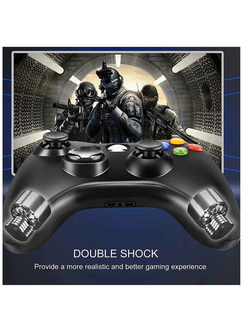 Zexrow Xbox 360 Controller, USB Wired Gamepad Joystick with Improved Dual Vibration and Ergonomic Design for Microsoft Xbox 360 & Slim & PC Windows 7/8/10(Black) - Image 5