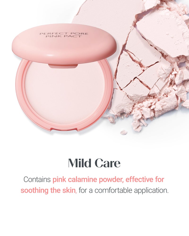 THESAEM Saemmul Perfect Pore Pink Pact - Makeup Finishing Pressed Powder for Sebum Control and Pore Minimization, Soothes Sensitive Skin with Calamine, Setting Powder, Clumps Free 12g - Image 5
