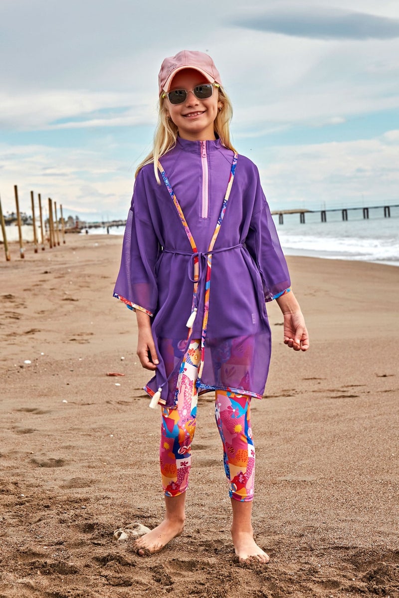 Marina Kids Purple Kimono P2427  - Image 2