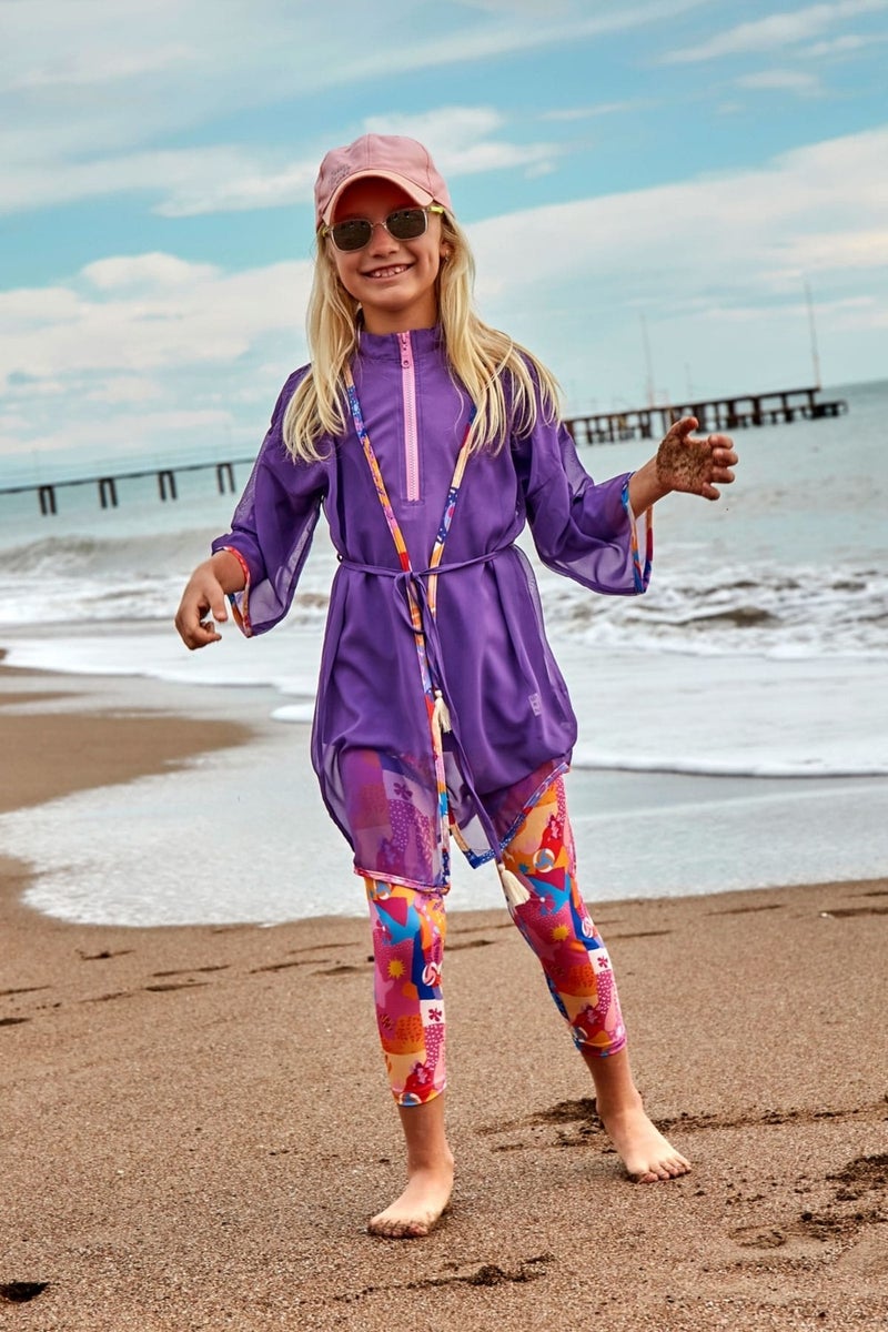 Marina Kids Purple Kimono P2427  - Image 1