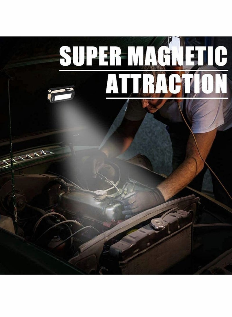 Captaintech LED Work Light, Magnetic Rechargeable COB Inspection Lamp Magnetic Work Light with Hanging Hook, 4 Lighting Modes, Job Site Lighting for Car Repairing Emergency Camping Mountain Climbing - Image 3