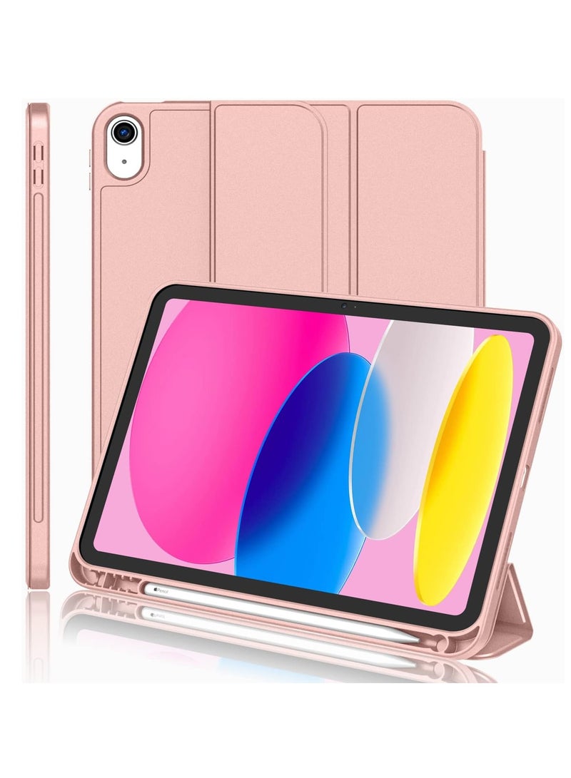 MIGOFAST iPad 10th Generation Case 2022 10.9 Inch with Pencil Holder Trifold Stand Smart Case with Soft TPU Back Auto Wake Sleep - Image 1
