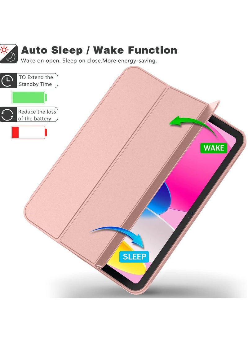 MIGOFAST iPad 10th Generation Case 2022 10.9 Inch with Pencil Holder Trifold Stand Smart Case with Soft TPU Back Auto Wake Sleep - Image 5