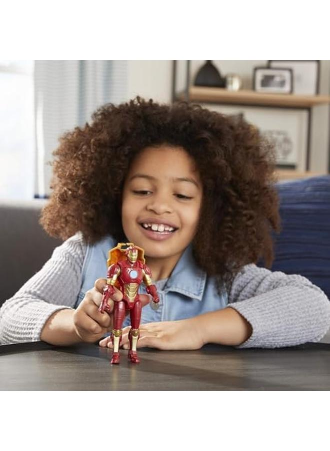 MARVEL Avengers Mech Strike 15 Cm Scale Action Figure Toy Iron Man And Battle Accessory For Children Aged 4 And Up - Image 4