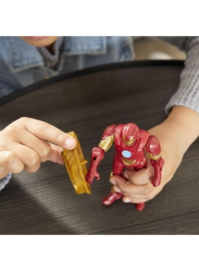 MARVEL Avengers Mech Strike 15 Cm Scale Action Figure Toy Iron Man And Battle Accessory For Children Aged 4 And Up - Image 2