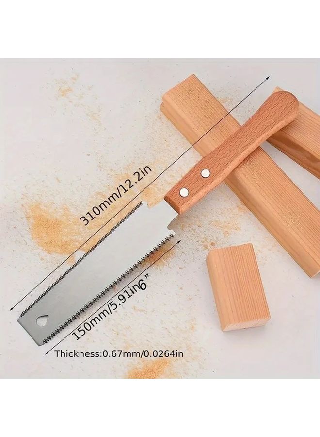 1pc Japanese Flush Cut Hand Saw Double Edge TPI 17 14 Woodworking Tool - Image 5
